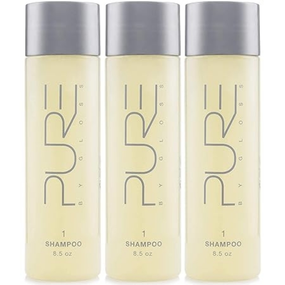 Pure By Gloss Shampoo 3 Pack Fresh Lemon Scent  for All Hair Types 8.5 OZ/ NWOS